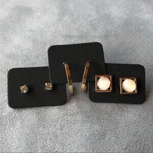 Set of 3 ~ Earrings ~ Chic Gold Tone ~ Brand New